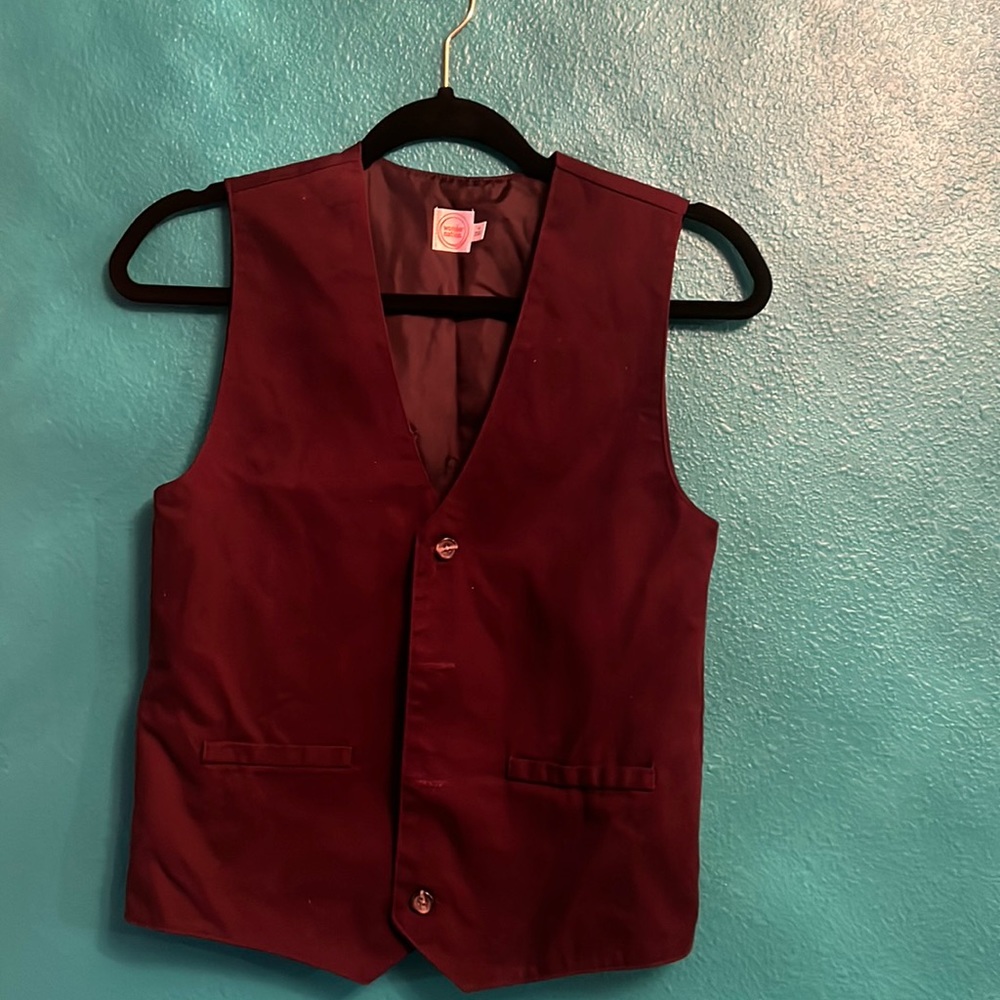 Wonder Nation size 14 suede burgundy vest